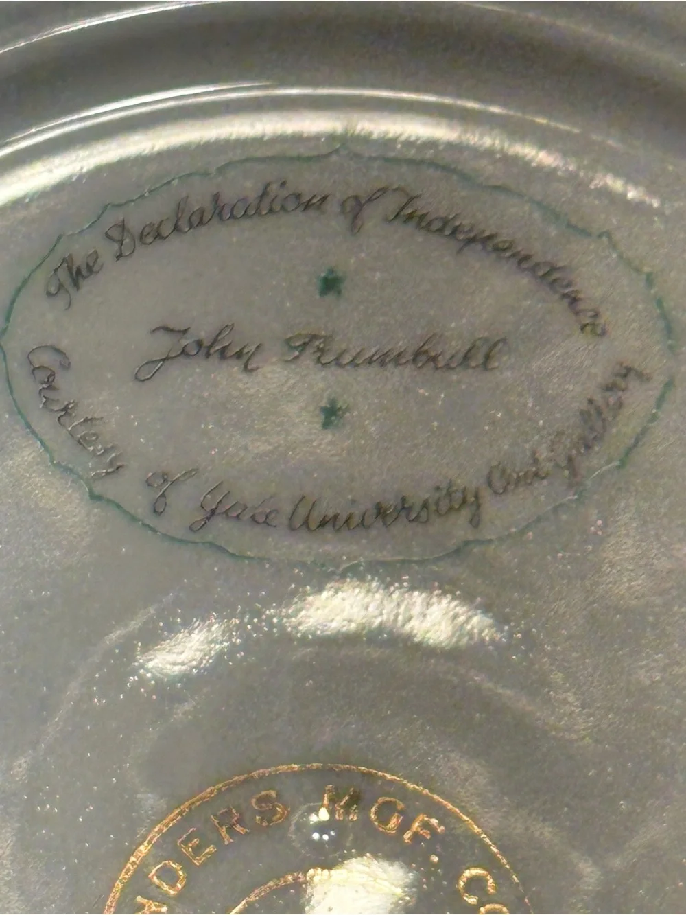 Vintage Sanders Mfg John Trumbull Revolutionary War Plates Set Declaration USA